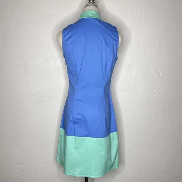 Sail To Sable Womens XS Marina Cabbage Color Block Sleeveless Shift STS - Picture 6 of 7